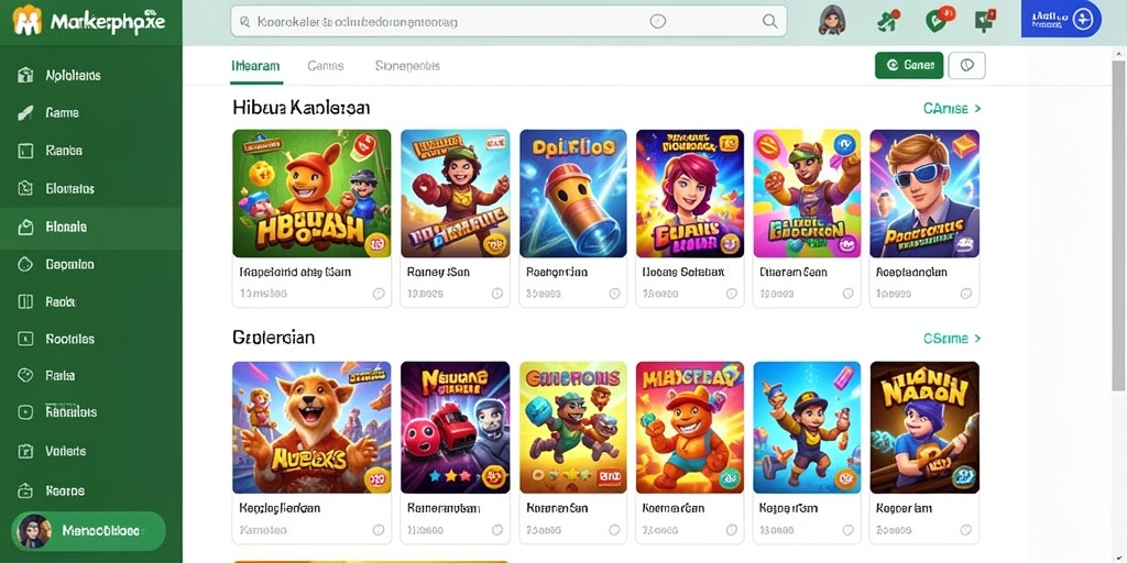 Suasana permainan yang colorful dan menyenangkan.