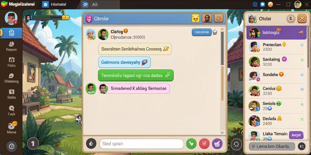 Fitur chat untuk interaksi antar pemain.